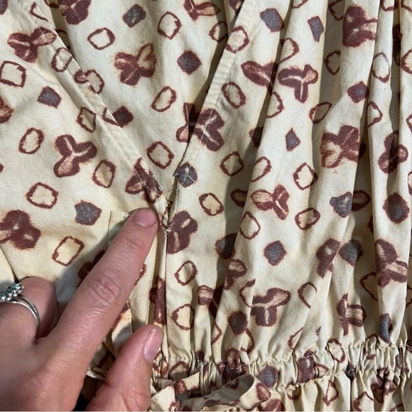 Ulla Johnson Ines Puff Sleeve Peplum Cotton Blouse Size 6 Boho Cottagecore - Picture 14 of 15